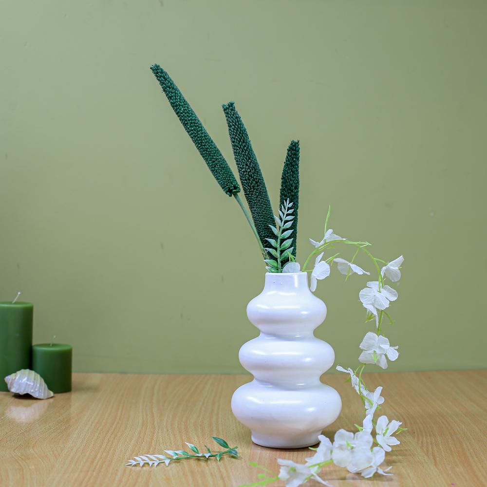 Ceramic Insulator Vase - Color: White