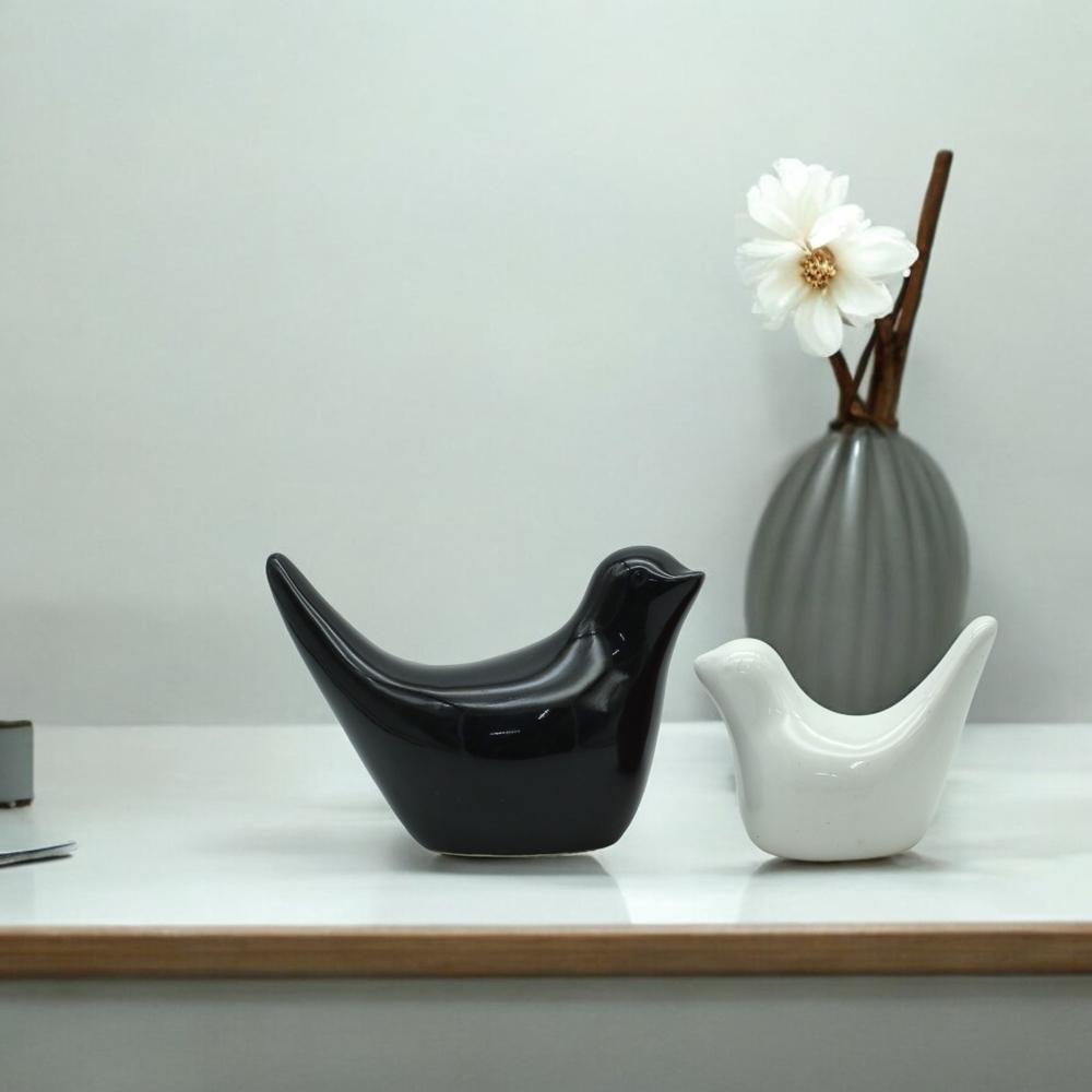 Ceramic Bird Balck White - Features: Good Quality