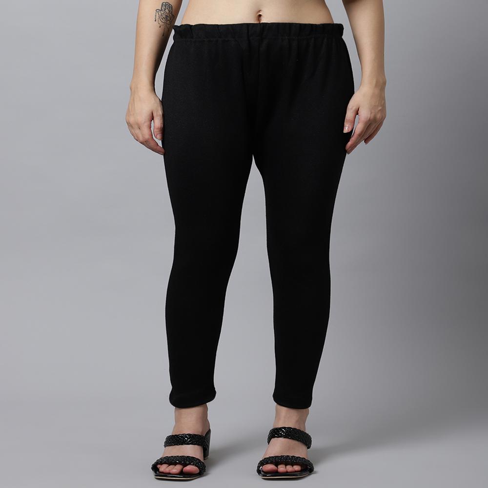 Washable White Woollen Leggings