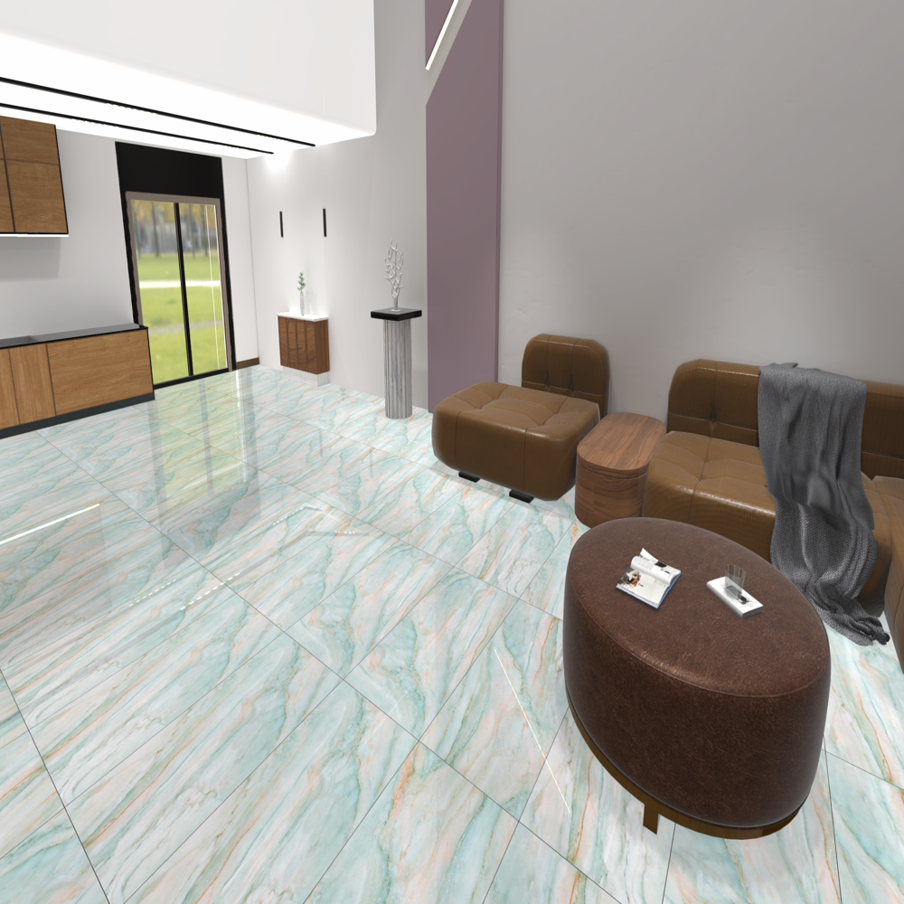 Inky Series Vitrified Floor Tiles - Color: Multi