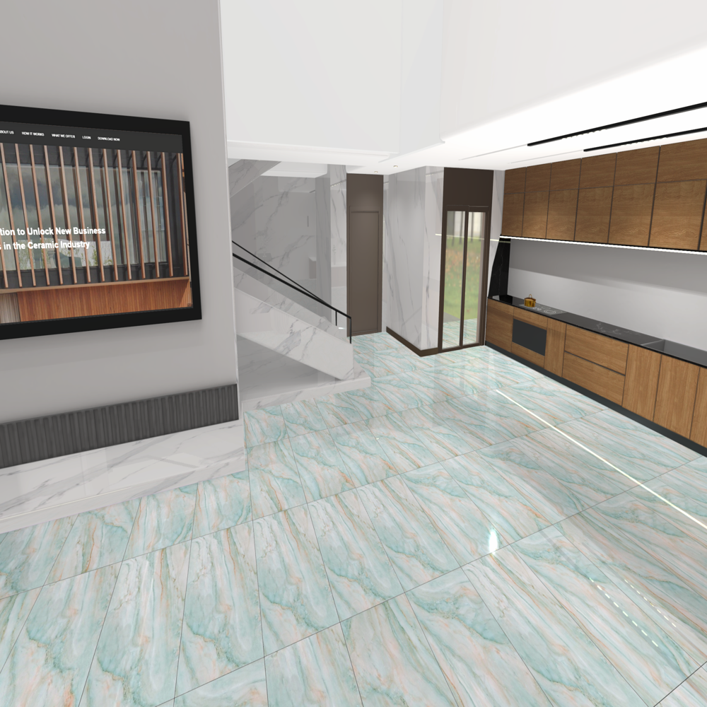 Inky Series Vitrified Floor Tiles - Color: Multi