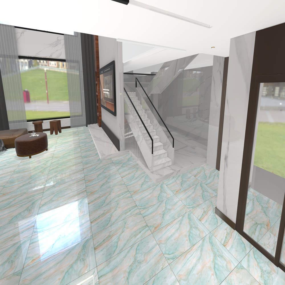 Inky Series Vitrified Floor Tiles - Color: Multi