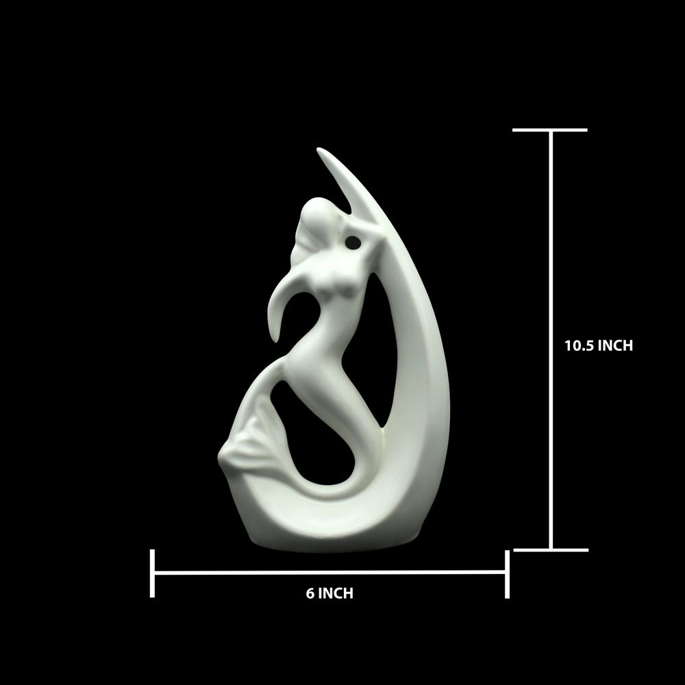 Ceramic Mermaid - Color: White