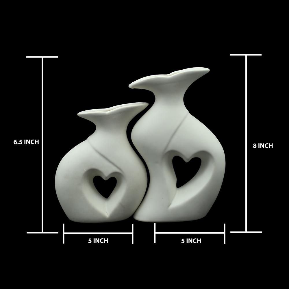 Ceramic Heart Flower Vase