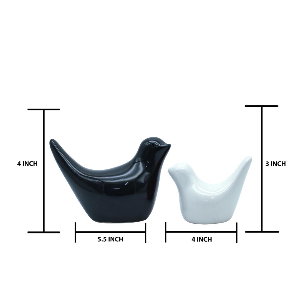 Ceramic Bird Balck White