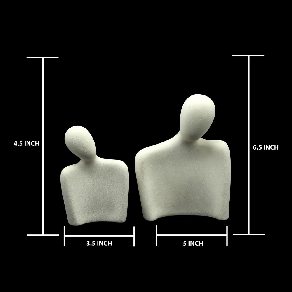 Ceramic white couple