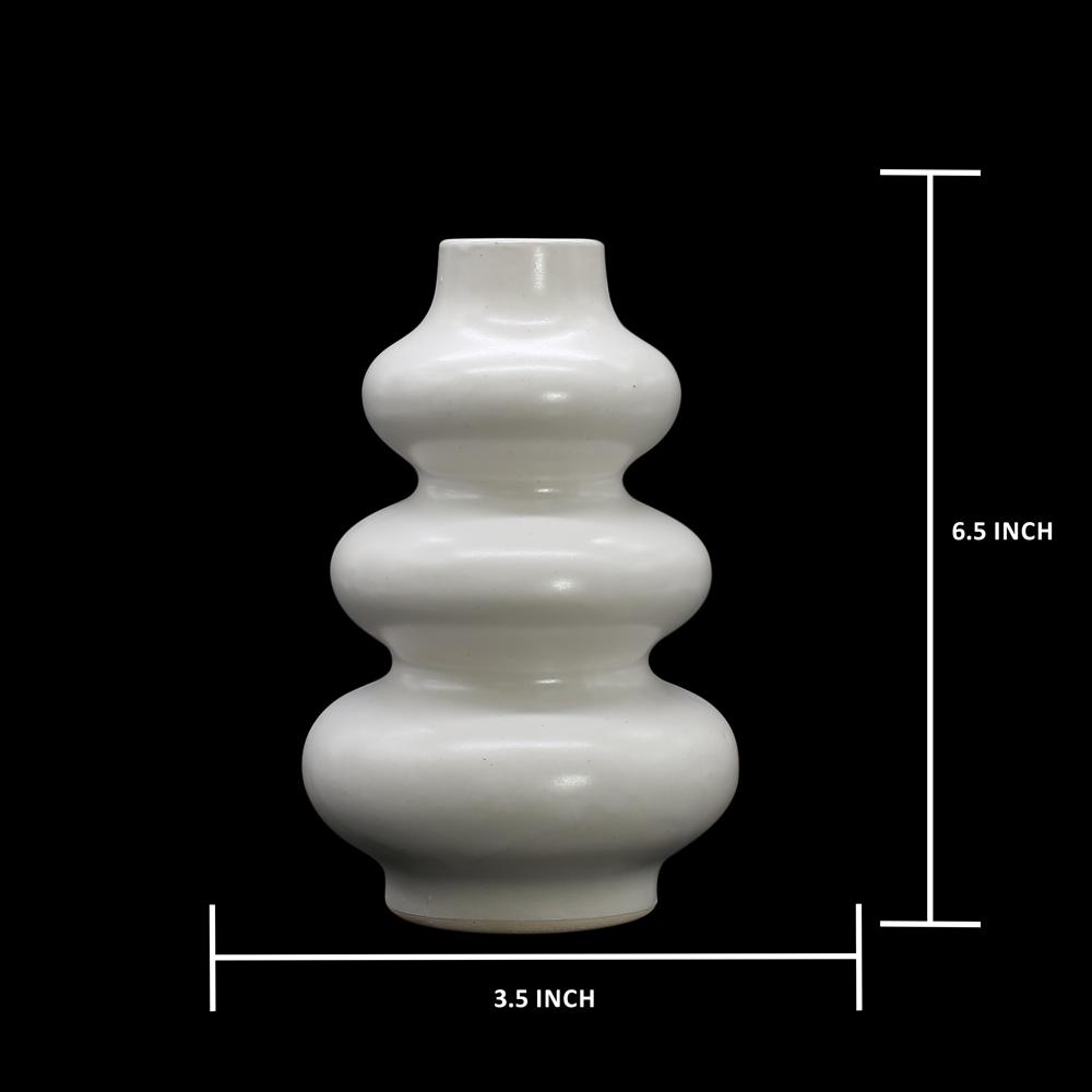 Ceramic Insulator Vase - Color: White