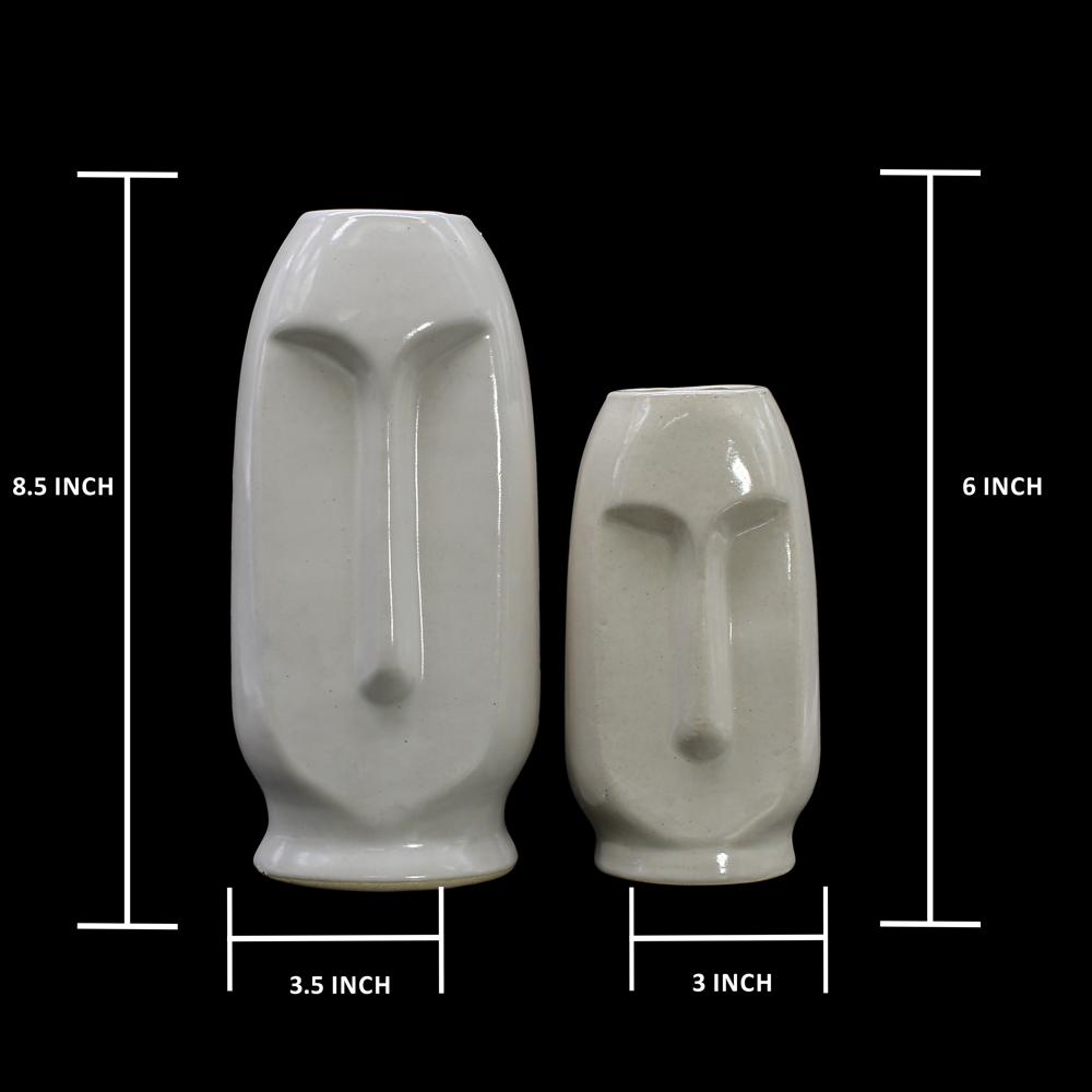 Ceramic Long Face Set of 3