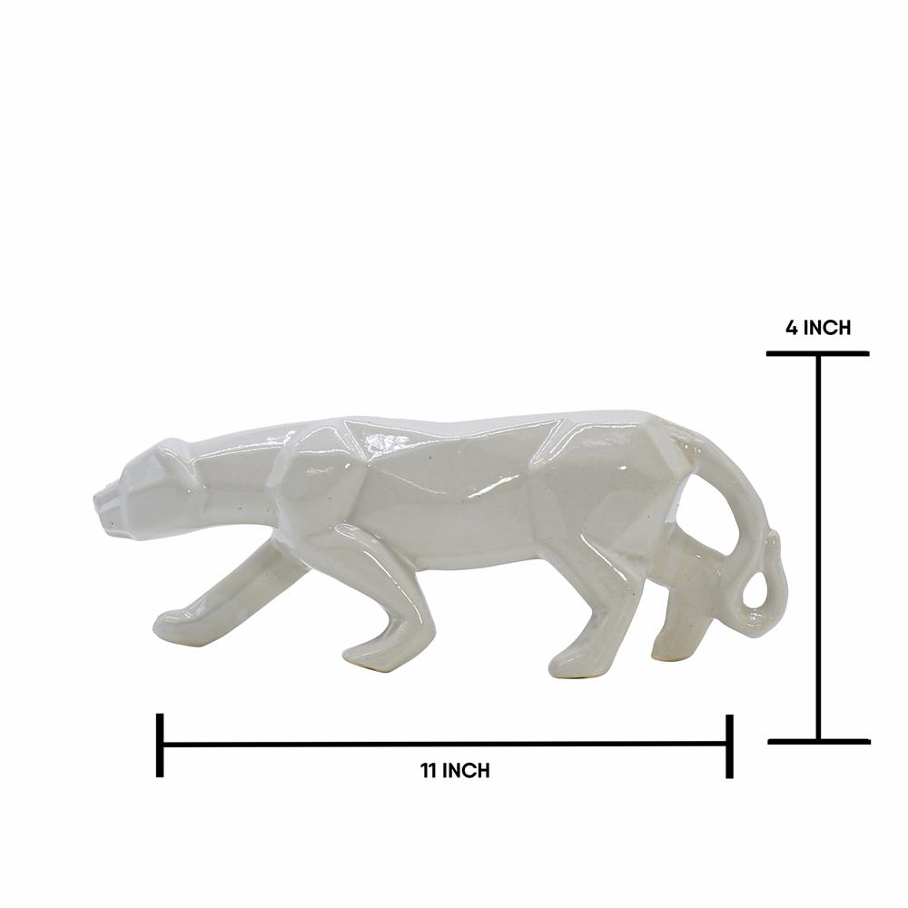 Ceramic White Panther