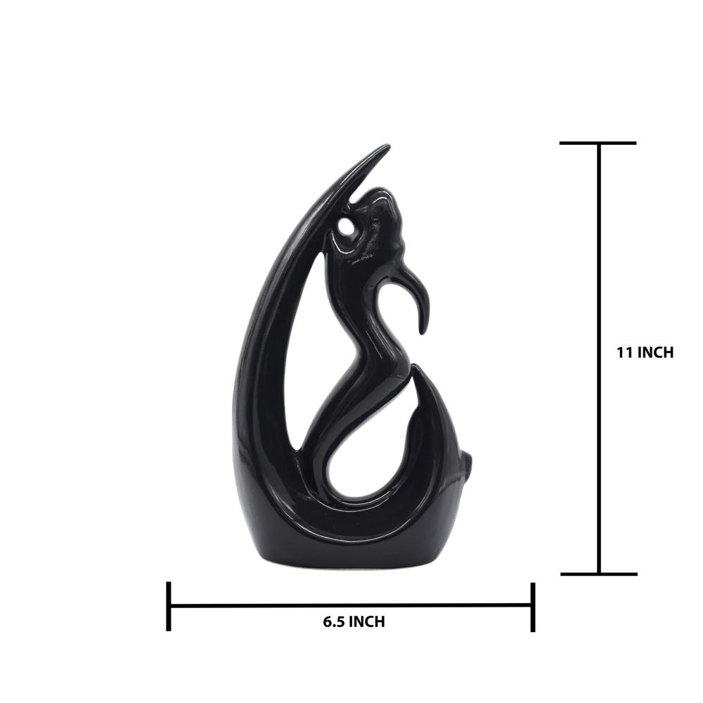ceramic mermaid black