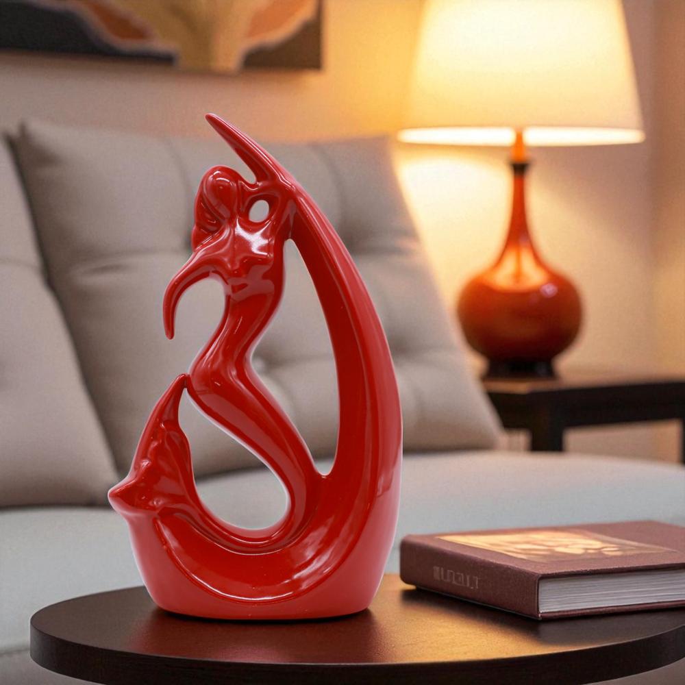 ceramic mermaid red