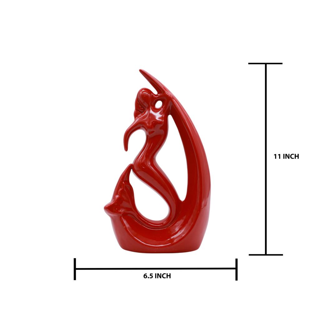 ceramic mermaid red