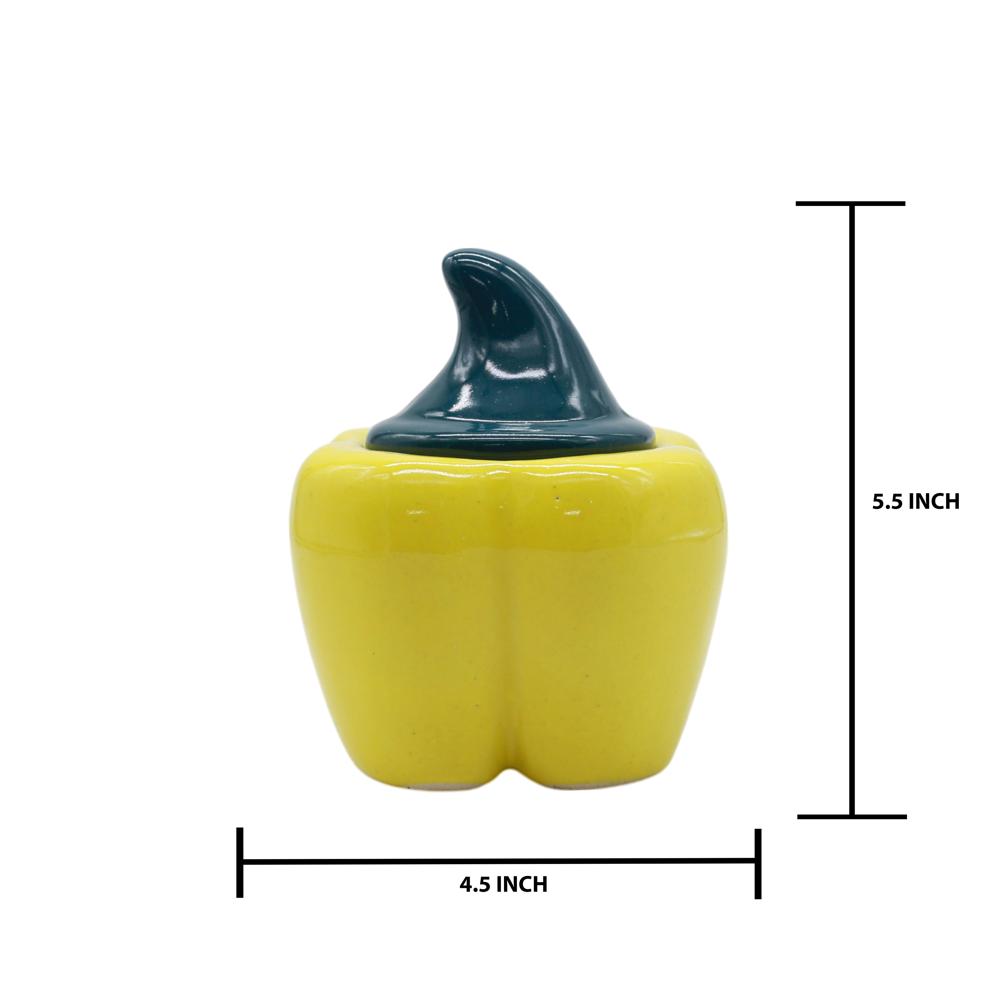 Ceramic Capsicum Yellow - Design Type: Jar