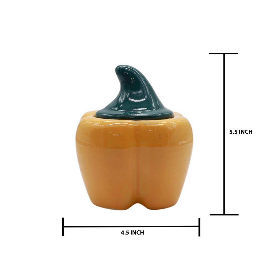 Ceramic Capsicum Orange - Color: Multicolor