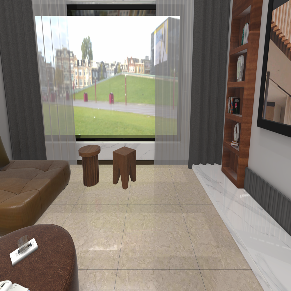 Glossy Vitrified Tiles - Color: Cream