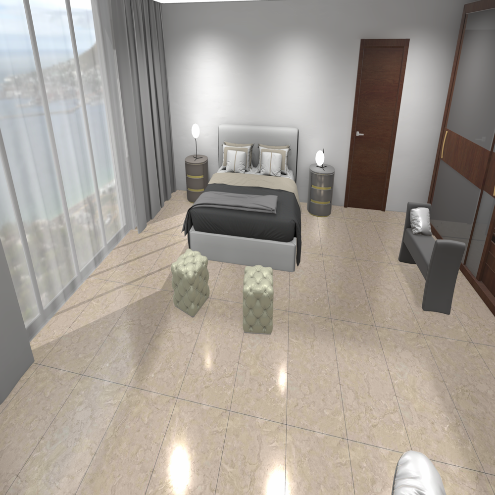 Glossy Vitrified Tiles - Color: Cream