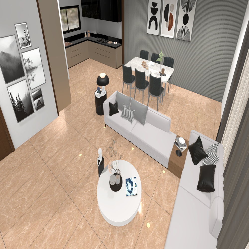 Glossy Vitrified Tiles - Color: Brown