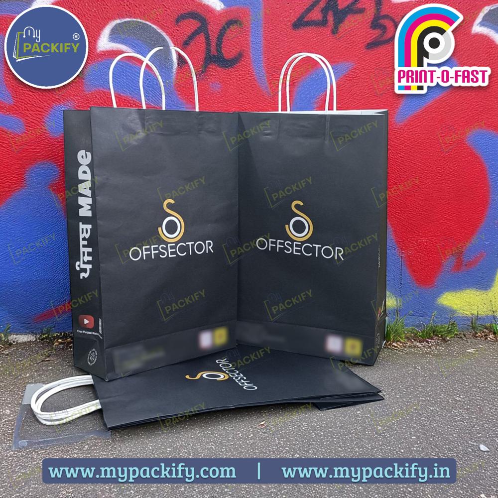 Twisted Paper Handle Carry Bag