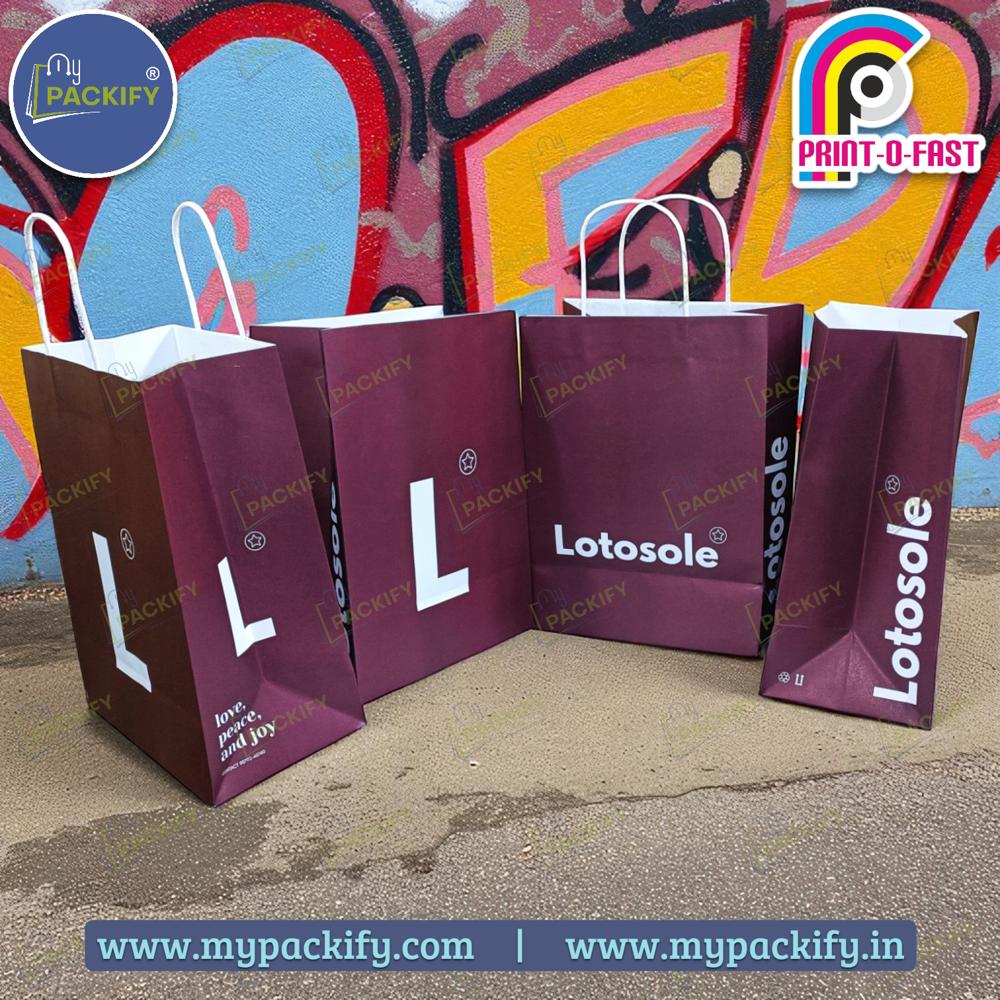 Twisted Paper Handle Carry Bag