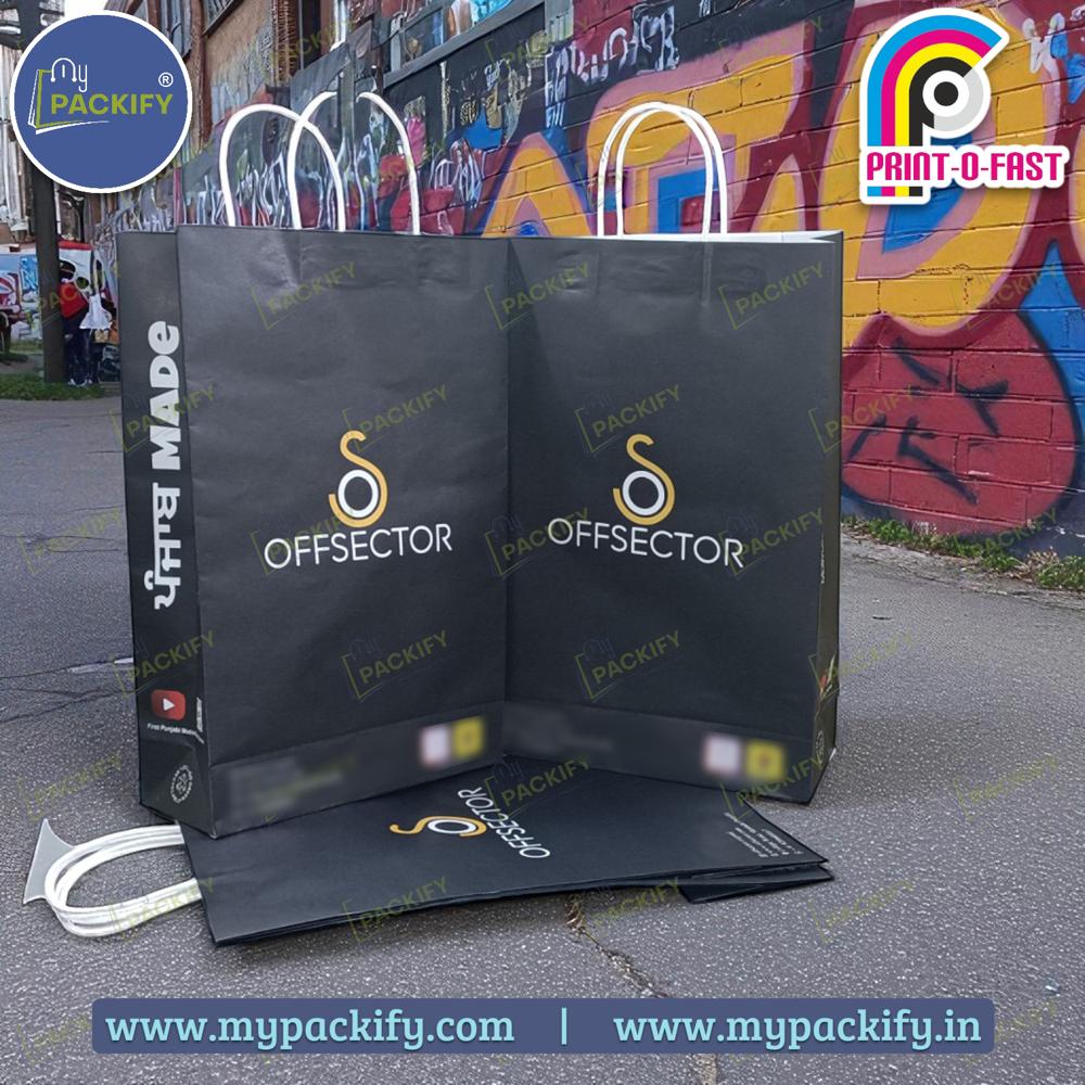 Multi Color Paper Bag Medium - Color: Green
