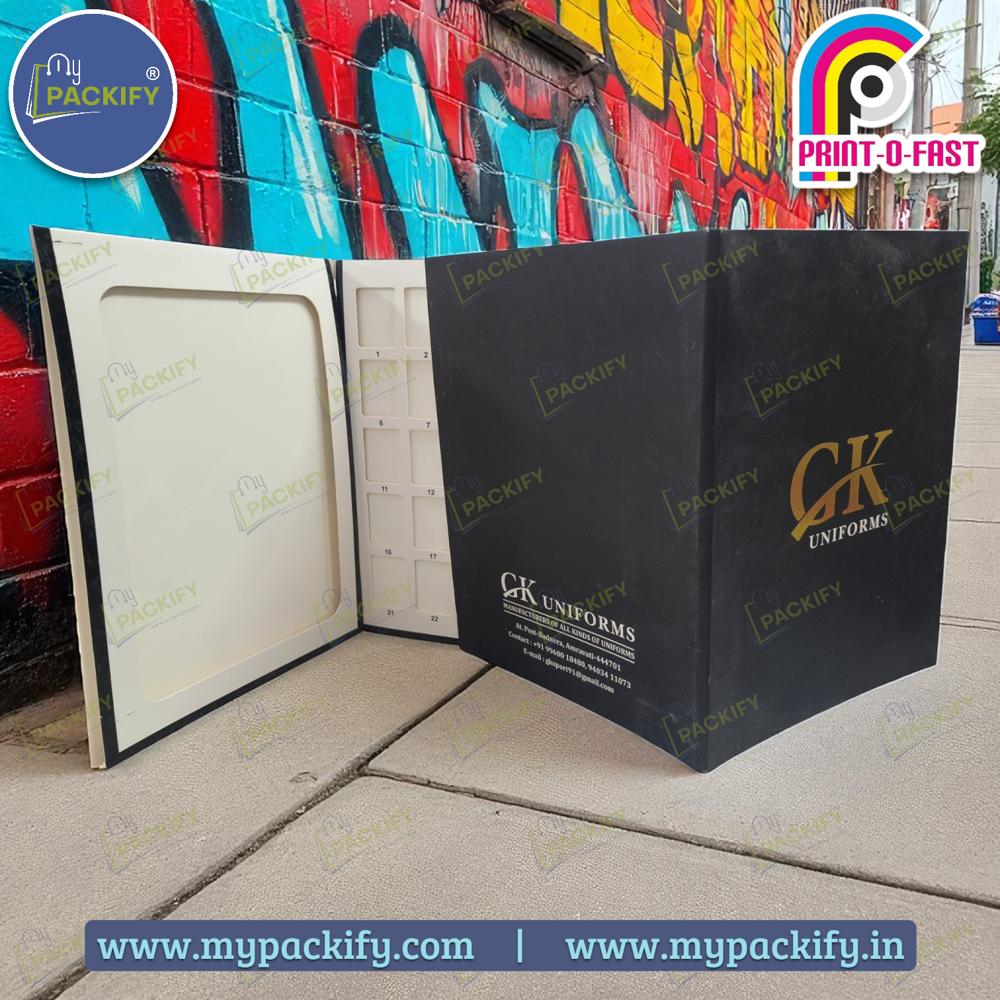 Fabric Shade Card Folder - Color: Multi Color