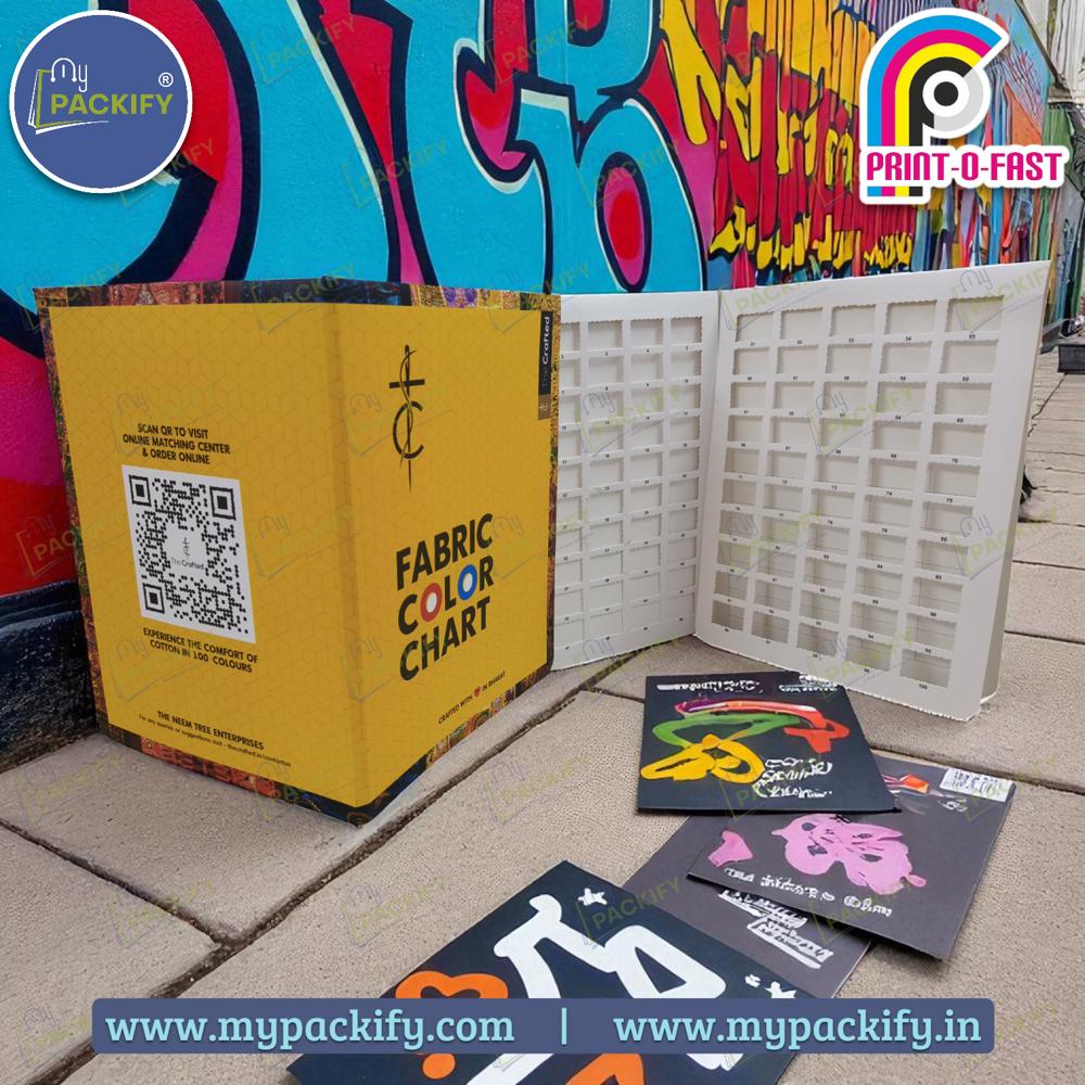 Fabric Shade Card Folder - Color: Multi Color