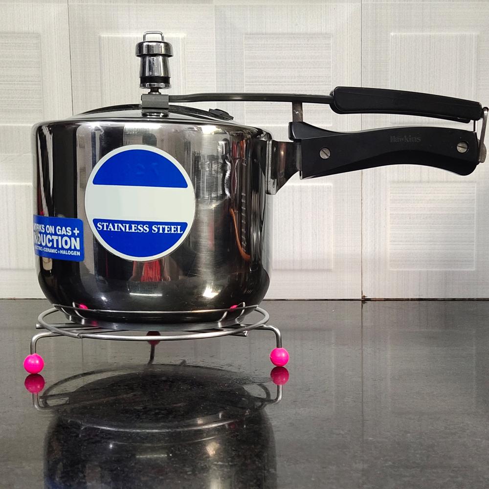 Stainless Steel Round Cooker Stand/Steaming Tray Stand for Kitchen, Cooking Pot