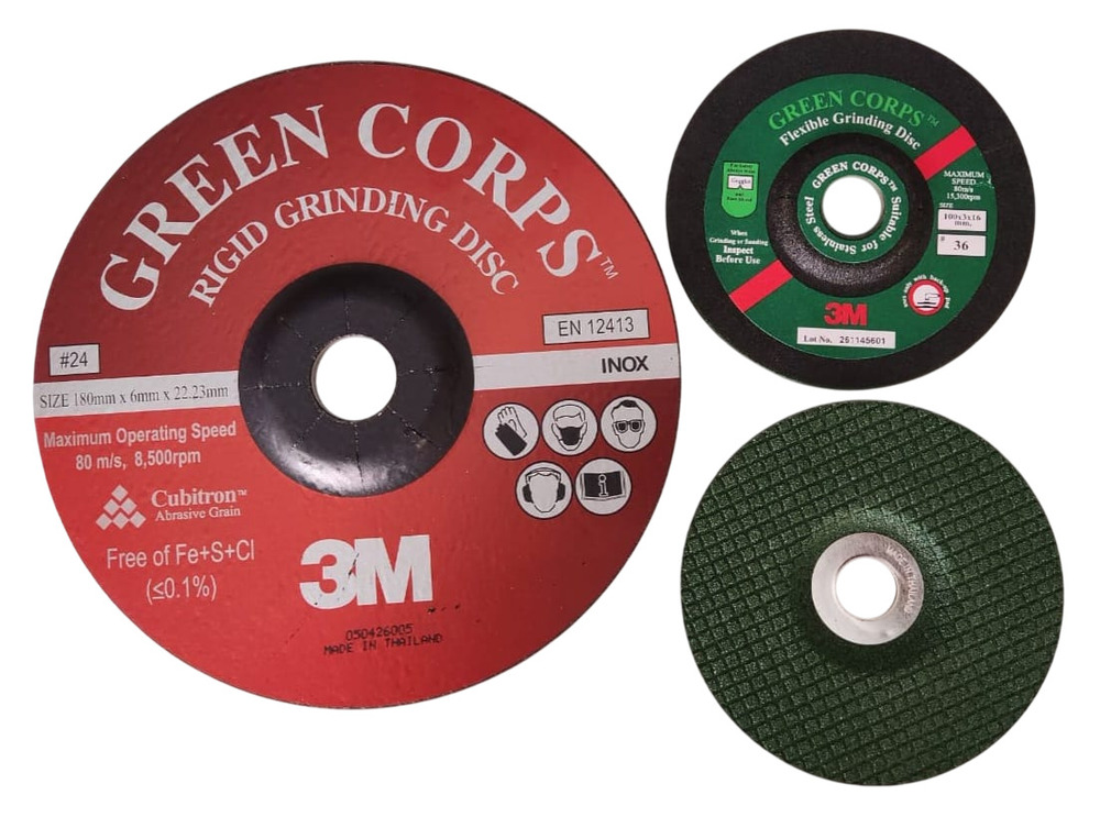 3M Green Corps Grinding Wheels - Hardness: Soft