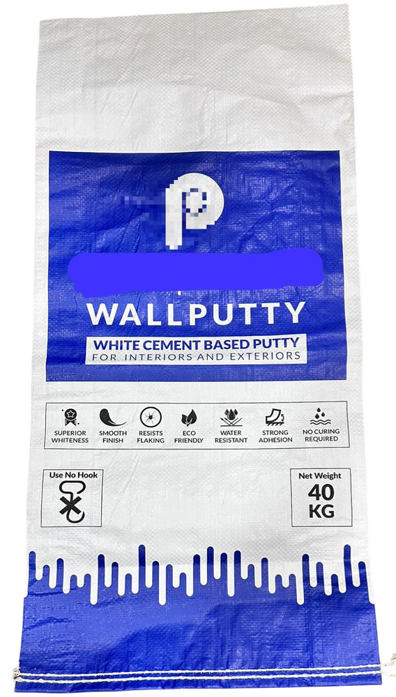 BOPP Wall Putty Bags - Eco-Friendly Material, Various Sizes & Colors | Stand-Up Pouch, Embossed Surface, Water Resistant