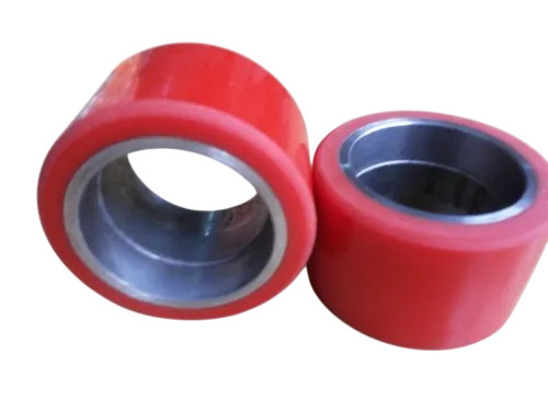 Industrial Cast Polyurethane Wheel - Color: Red