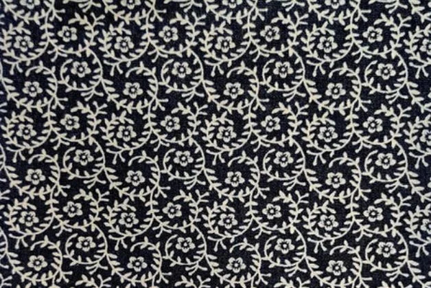 Abstract Flower Print Denim Fabric - Color: Different Available