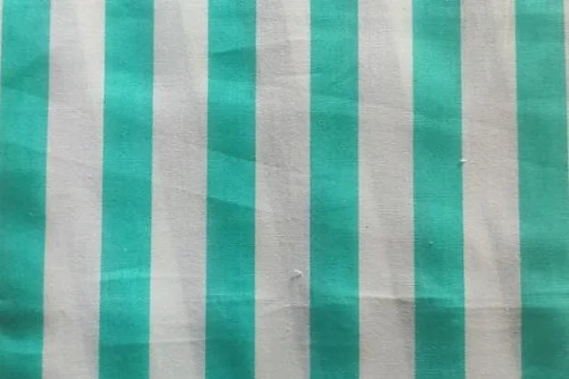 Cyan Stripe Fabric - Attributes: Washable