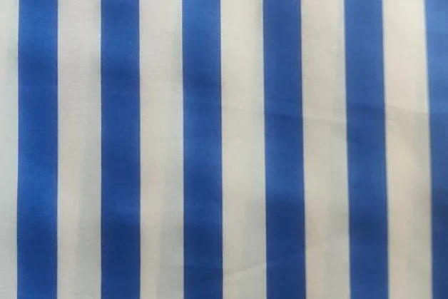 Royal Blue Stripe Fabric - Attributes: Washable