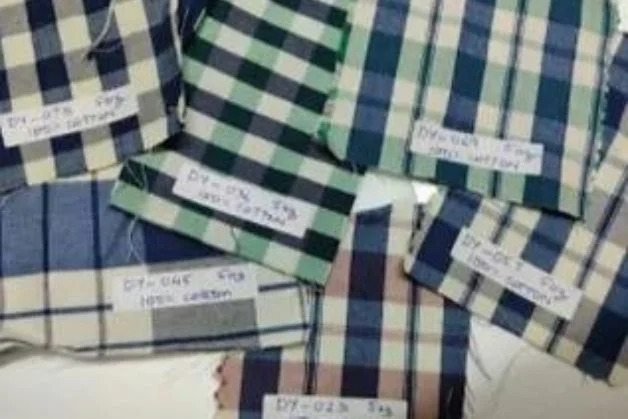 Checkered Cotton Shirting Fabric - Color: Different Available
