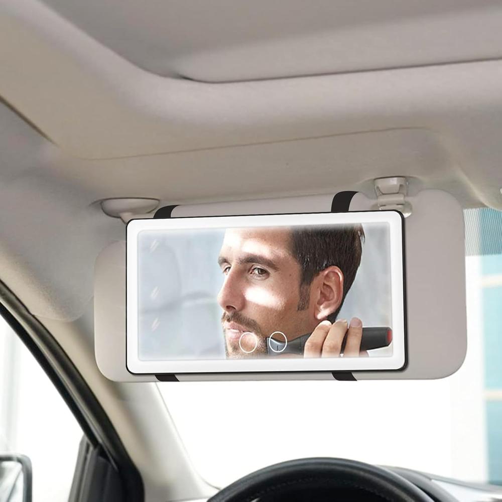 Car Vanity Mirror - Color: White