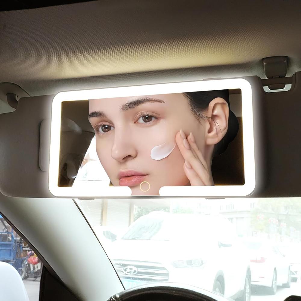 Led Car Visor Vanity Mirror - Color: White