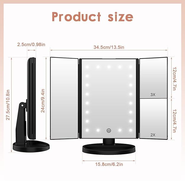 Rechargeable Makeup Vanity Mirror - Application: Laboratory Use