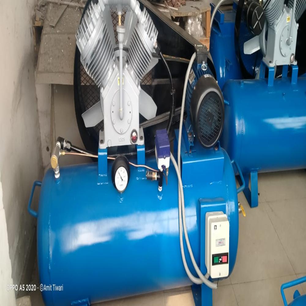 Industrial Reciprocating Air Compressor - Color: Blue