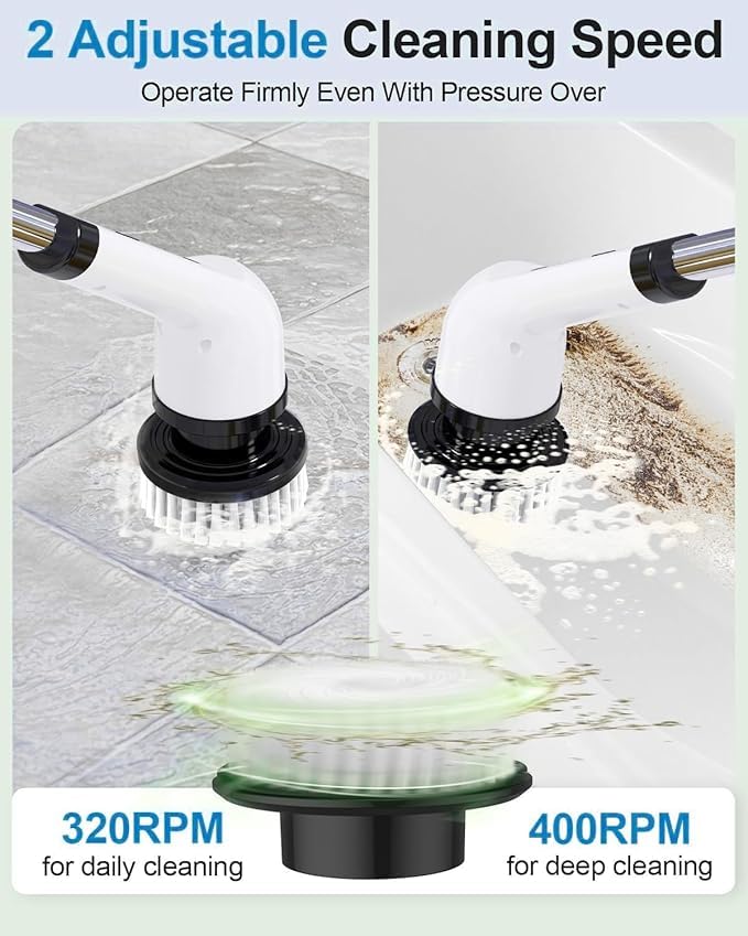 9 in 1 Cordless Electric Spin Scrubber