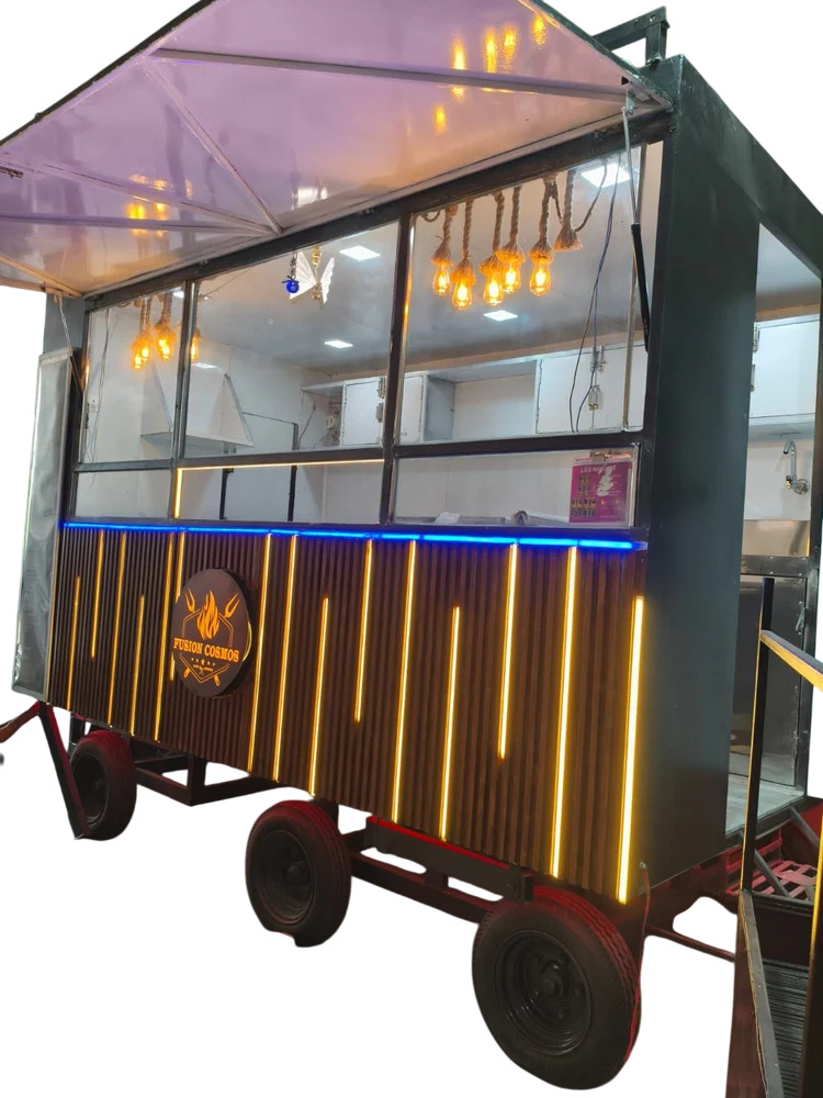 Mild Steel Ele Food Cart - Color: Multi Colour