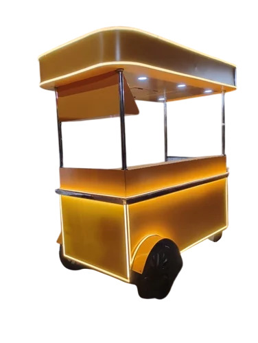 Stainless Steel Food Cart - Color: Yellow