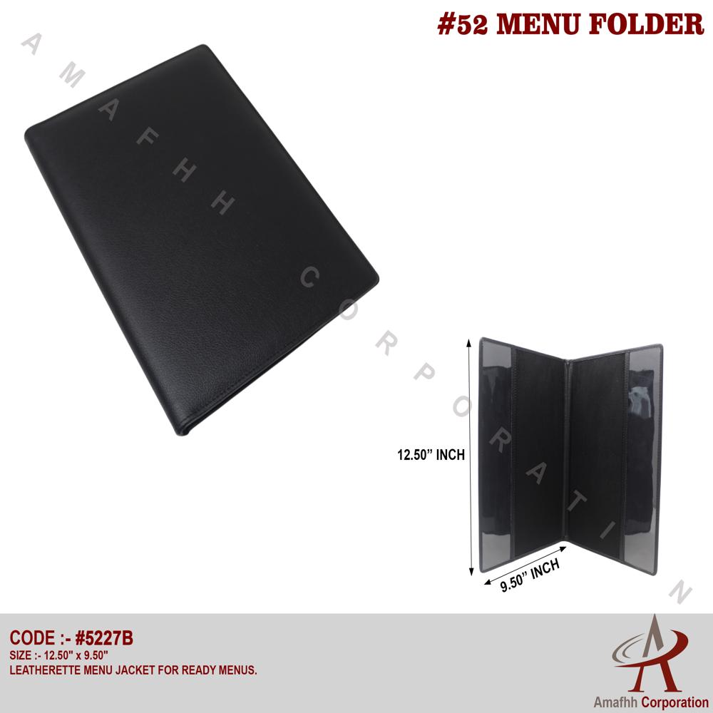 Leatherette Jacket Menu Folder - Usage: Hotel