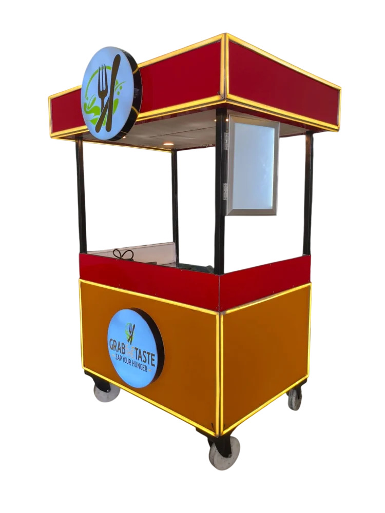 Stainless Steel Ice Cream Cart - Color: Multi Colour