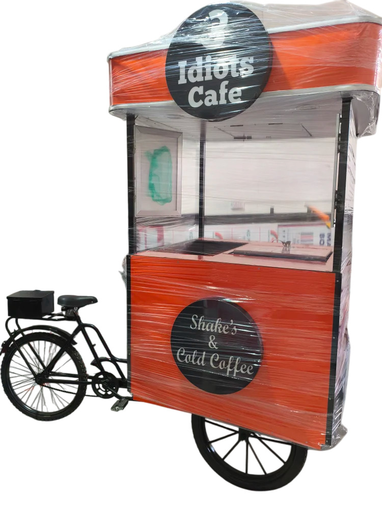 Stainless Steel Tea Push Cart - Color: Multi Colour