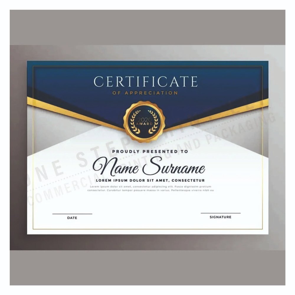 Certificate Printing Services