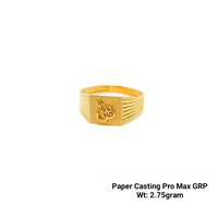 92% Gold Paper Casting Gents Ring Plain