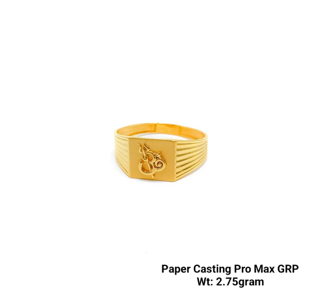 92% Gold Paper Casting Gents Ring Plain