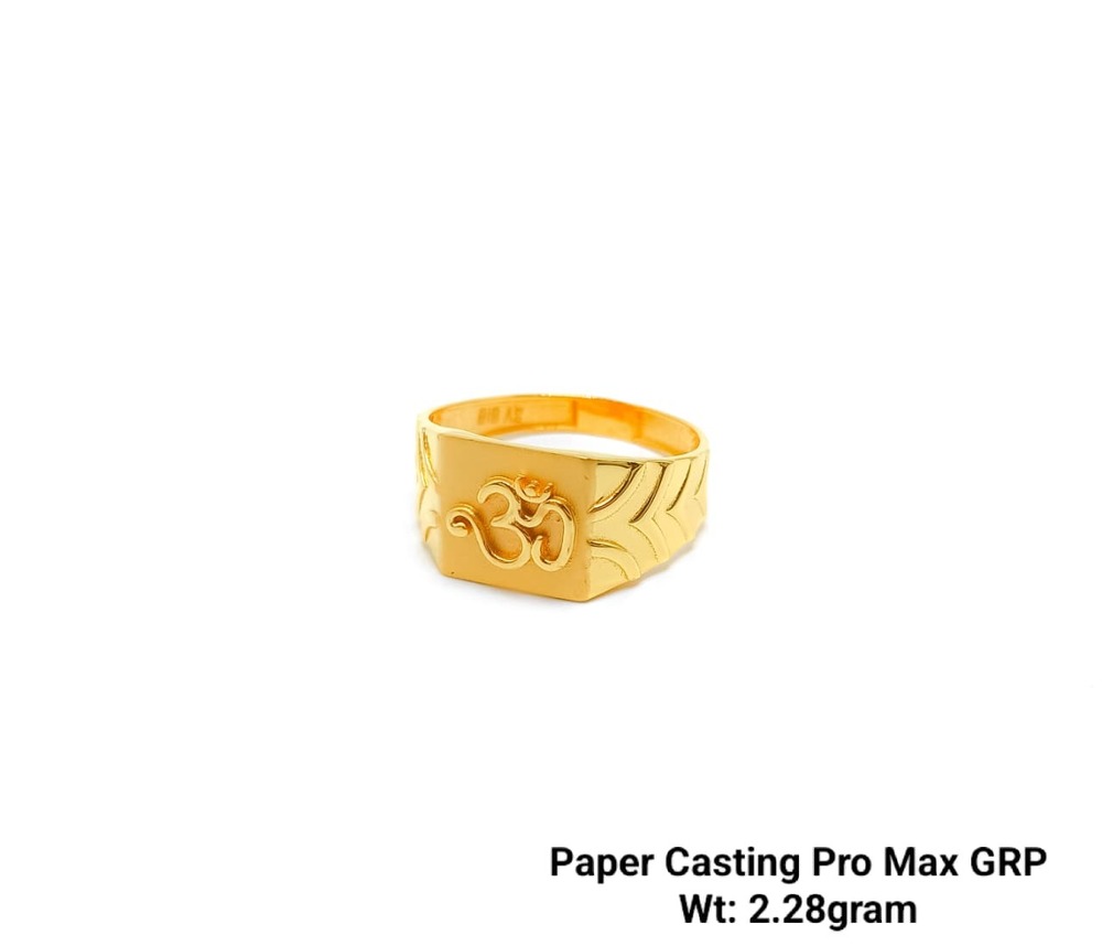 92% Gold Paper Casting Gents Ring Plain