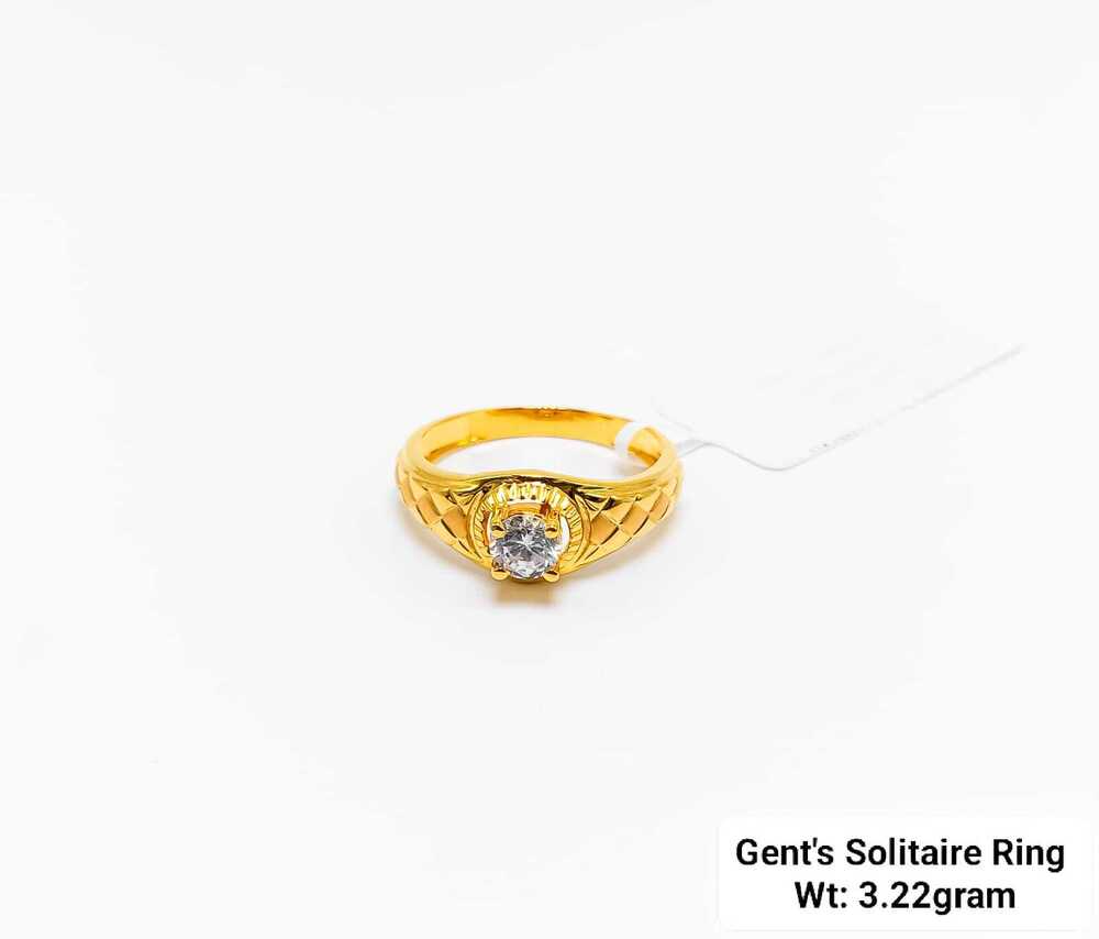 92% Gold Gents Solitaire Ring