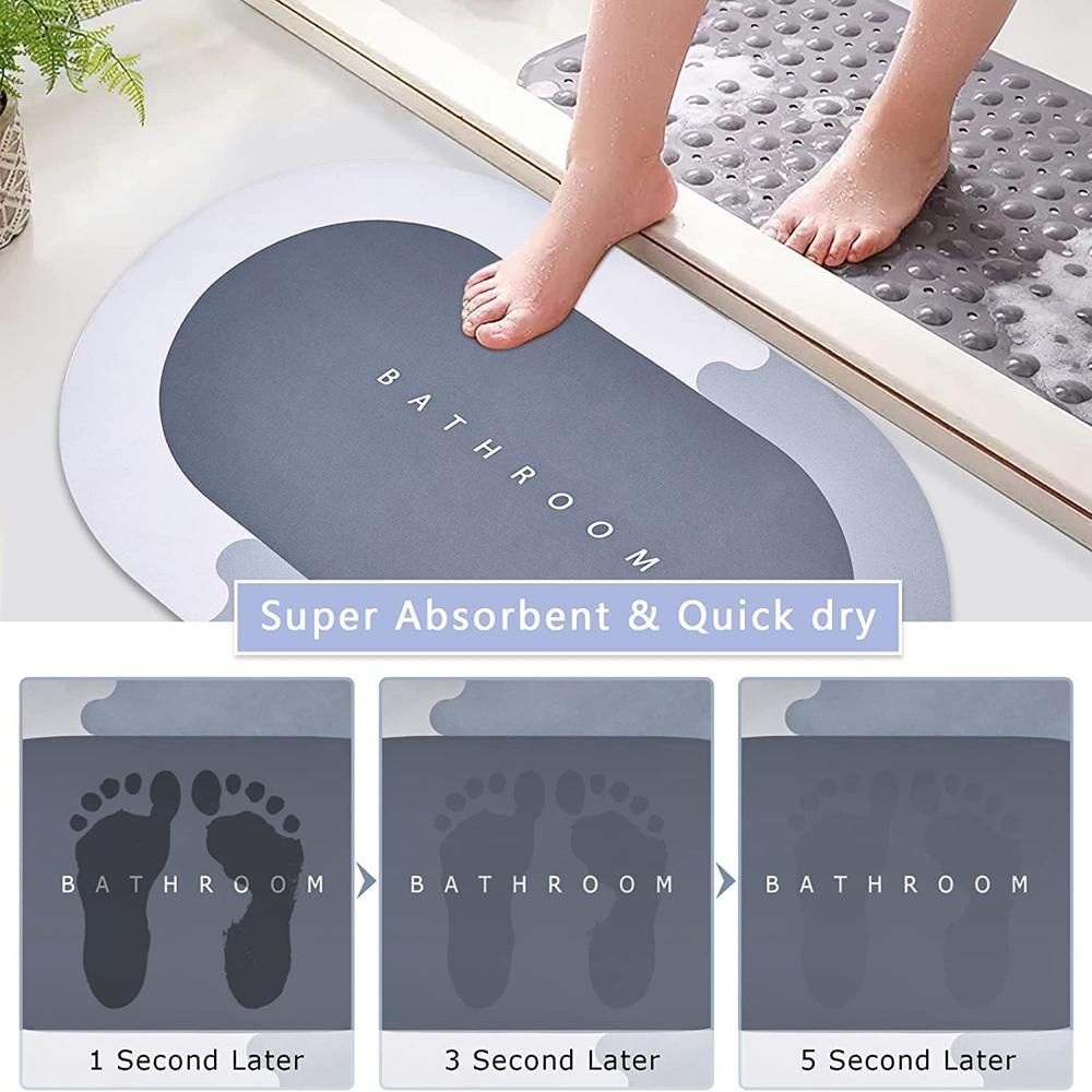 Square Bathroom Mat - Material: Rubber